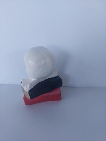 Escultura Cranio em Cima dos Livros Imagem Livro com Cranio