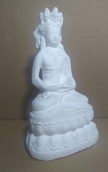 Escultura Deusa Lakshmy Imagem Lakshimi Gesso Cru P/pintar