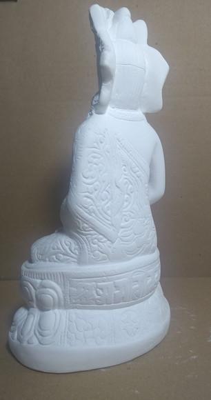 Escultura Deusa Lakshmy Imagem Lakshimi Gesso Cru P/pintar