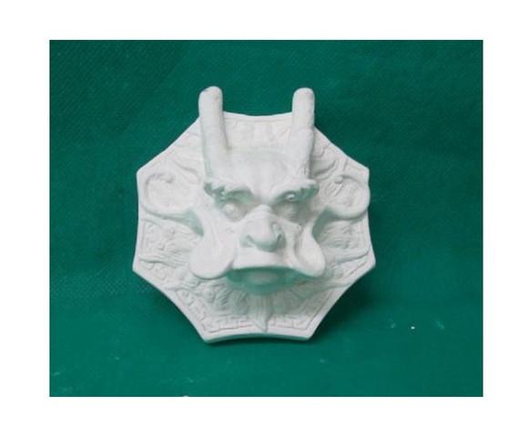 Escultura Dragão Baguá para Parede em Gesso Cru para Pintar