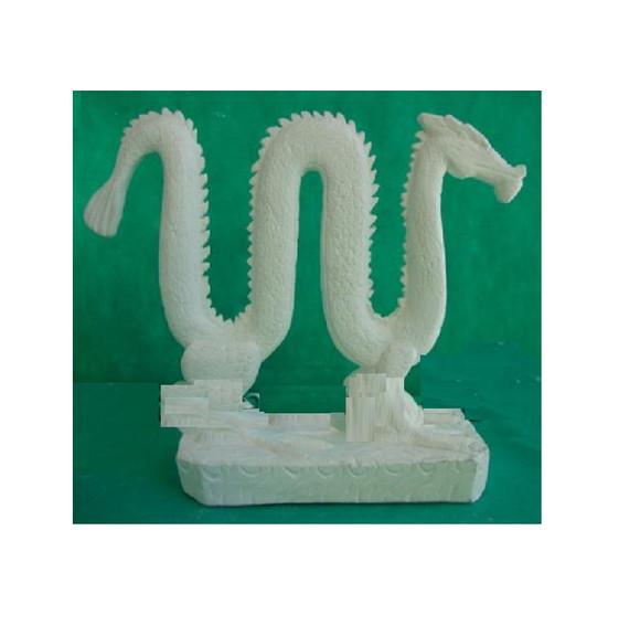 Escultura Dragão Cobra Imagem em Gesso Cru para Pintar