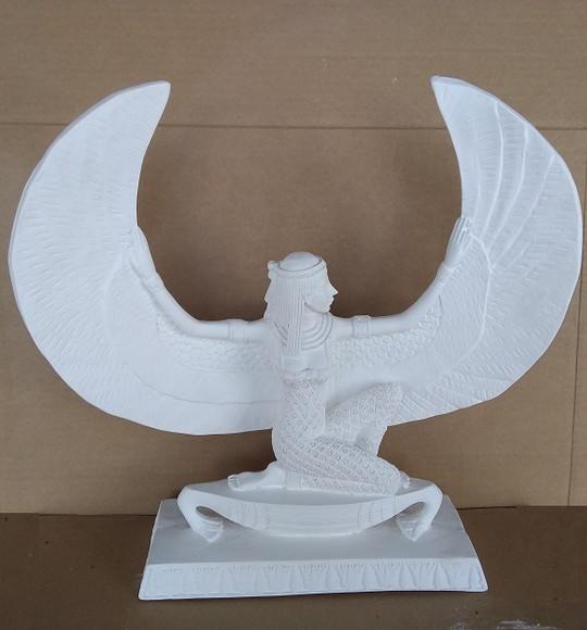 Escultura Egípcia Ísis Imagem em Gesso Cru para Pintar
