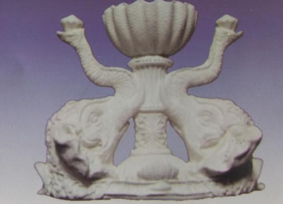 Escultura Elefante com Taça em Gesso Cru para Pintar