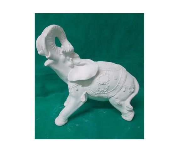 Escultura Elefante Imperial em Gesso Cru para Pintar