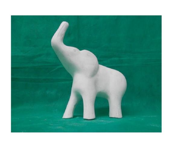 Escultura Elefante Liso em Gesso Cru para Pintar