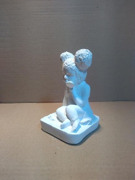 Escultura Ere Menina Imagem Menina Africana Ere