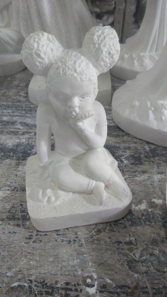Escultura Ere Menina Imagem Menina Africana Ere