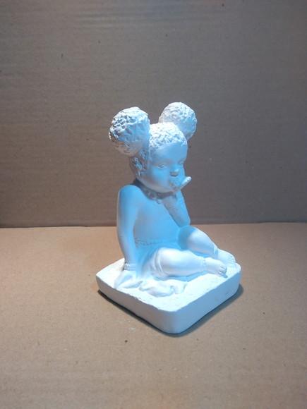 Escultura Ere Menina Imagem Menina Africana Ere