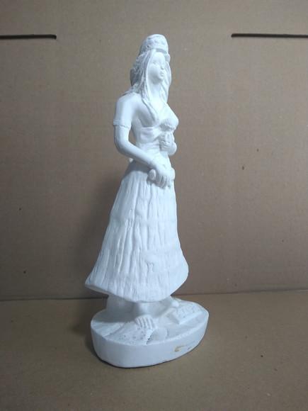 Escultura Ewa Orixá do Candomblé Imagem em Gesso para Pintar