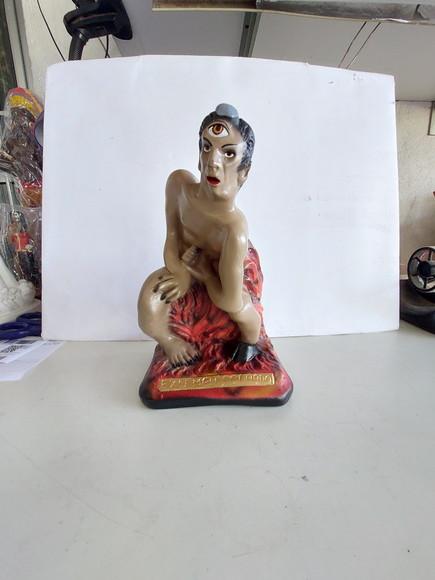 Escultura Exu Mal Olhado Imagem 100% em Gesso Natural