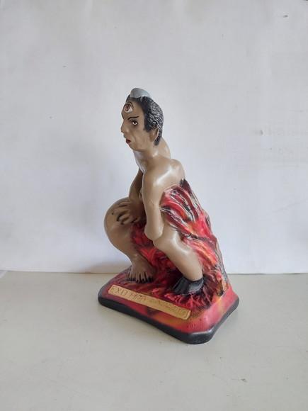 Escultura Exu Mal Olhado Imagem 100% em Gesso Natural