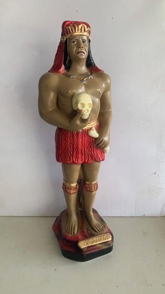 Escultura Exu Pimenta Imagem 100% em Gesso Natural