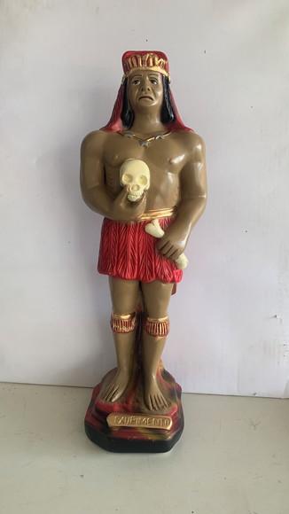 Escultura Exu Pimenta Imagem 100% em Gesso Natural