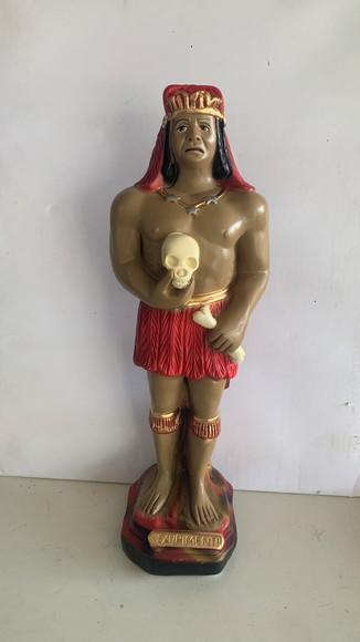 Escultura Exu Pimenta Imagem 100% em Gesso Natural