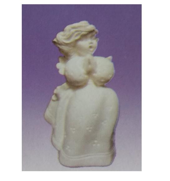 Escultura Fada Cantora Mãos Posta em Gesso para Pintar