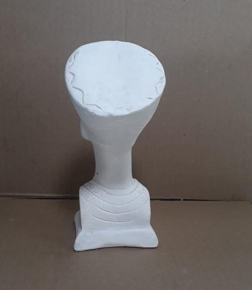 Escultura Faraó Nefrettit Imagem em Gesso Cru para Pintar