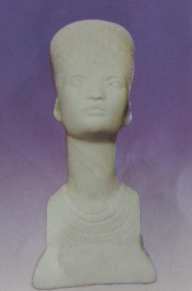 Escultura Faraó Nefrettit Imagem em Gesso Cru para Pintar