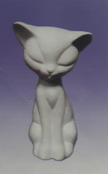Escultura Gato Siames Imagem em Gesso Cru para Pintar