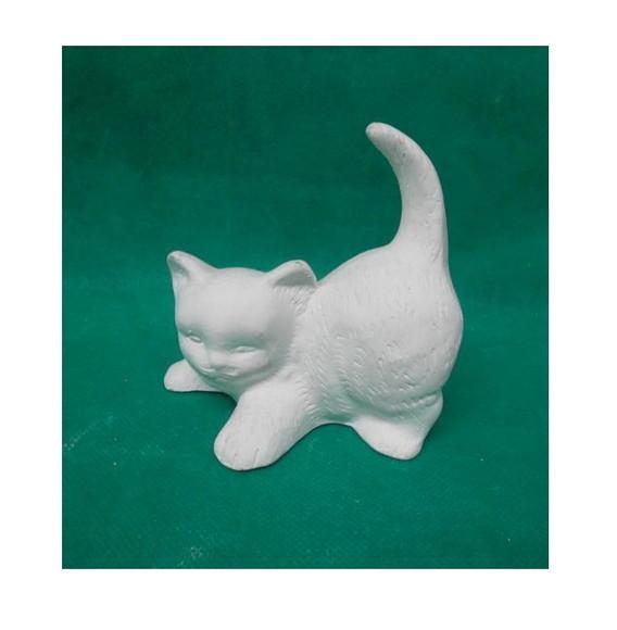Escultura Gato Mimi em Gesso Cru para Pintar Como Desejar