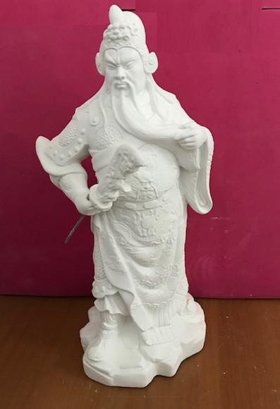 Escultura Guerreiro Chines em Gesso Cru para Pintar