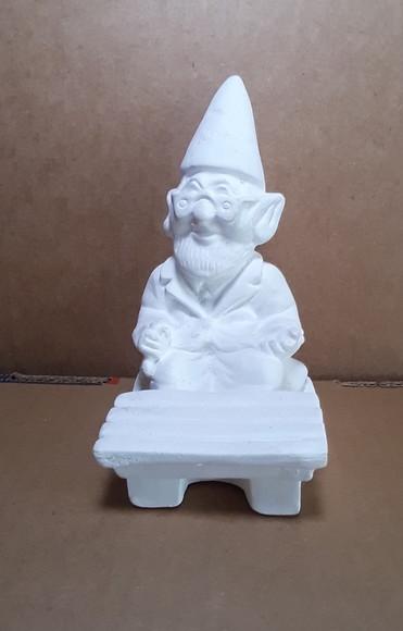 Escultura Gnomo Doutor em Gesso Cru para Pintar