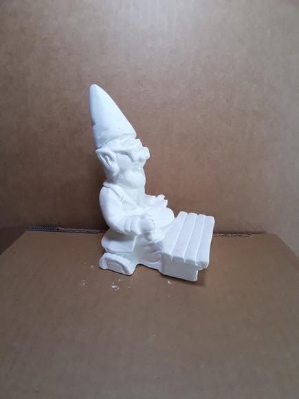 Escultura Gnomo Doutor em Gesso Cru para Pintar