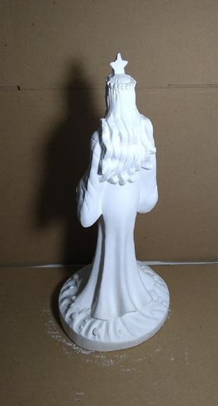 Escultura Iemanjá Imagem Yemanja Estrela em Gesso Cru 34cm