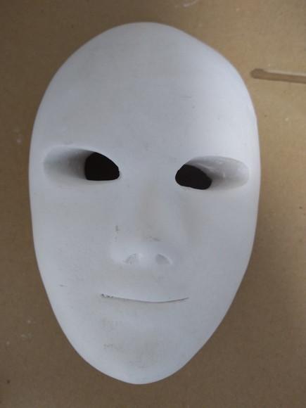 Escultura Mascara Lisa em Gesso Cru para Pintar