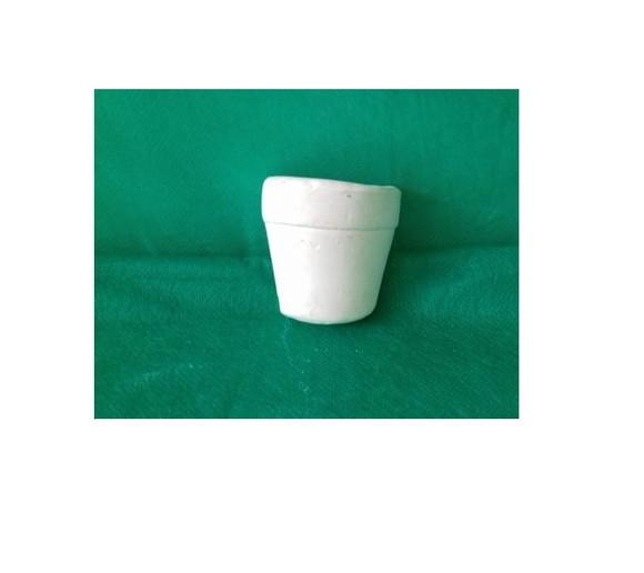 Escultura Meio Vaso Liso Pequeno em Gesso Cru para Pintar