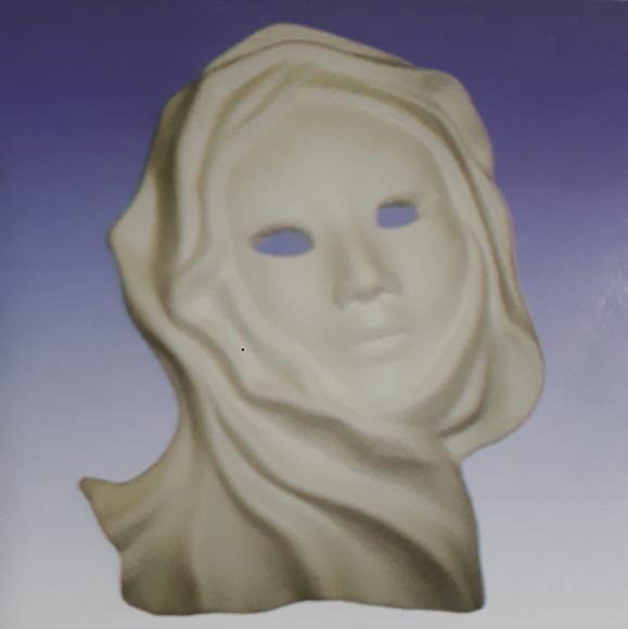 Escultura Mascara Véu Imagem em Gesso Cru para Pintar