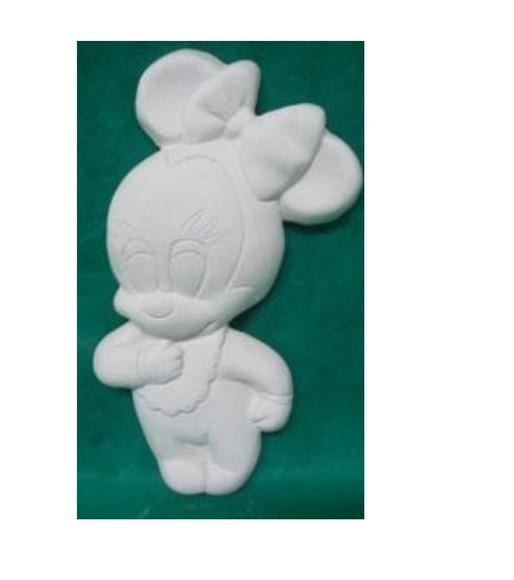 Escultura Minie Baby de Parede em Gesso para Pintar