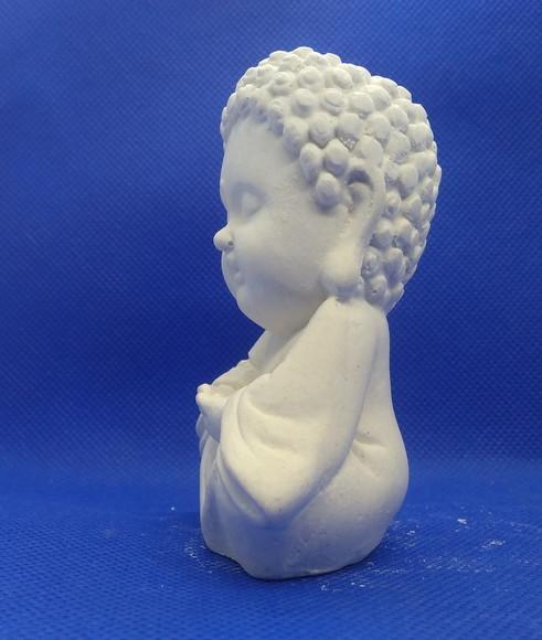 Escultura Monge Dourado Mini Imagem para Pintar em Gesso