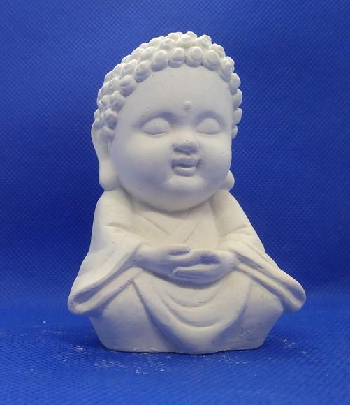 Escultura Monge Dourado Mini Imagem para Pintar em Gesso