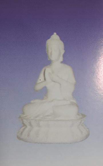 Escultura Monge Sentado Imagem em Gesso Cru para Pintar