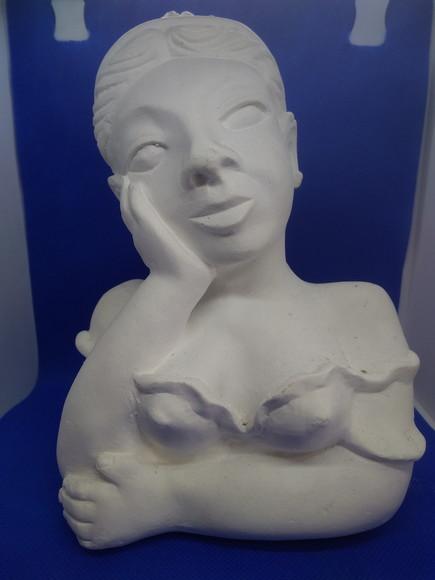 Escultura Namoradeira Dora Imagem em Gesso Cru para Pintar