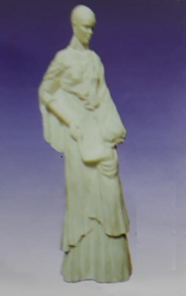 Escultura Negra Sarita Imagem em Gesso Cru para Pintar