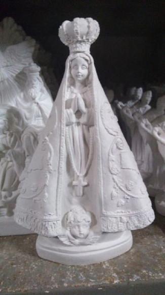 Escultura Nossa Senhora Aparecida Lisa em Gesso para Pintar