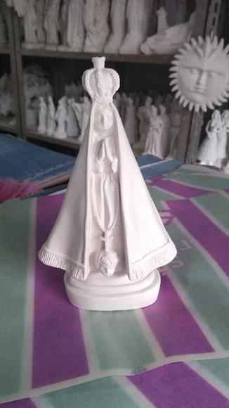 Escultura Nossa Senhora Aparecida Lisa em Gesso para Pintar