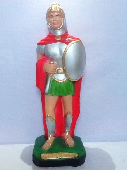 Escultura Ogum Guerreiro Imagem 100% em Gesso Natural