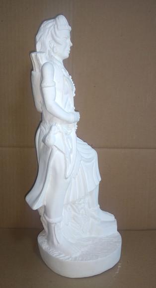 Escultura Oxossi Orixá do Candomblé Imagem Oxosse Gesso Cru