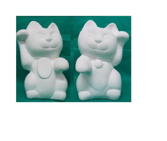 Escultura Par de Gatos Chineses Imagem Gato Chines o Par