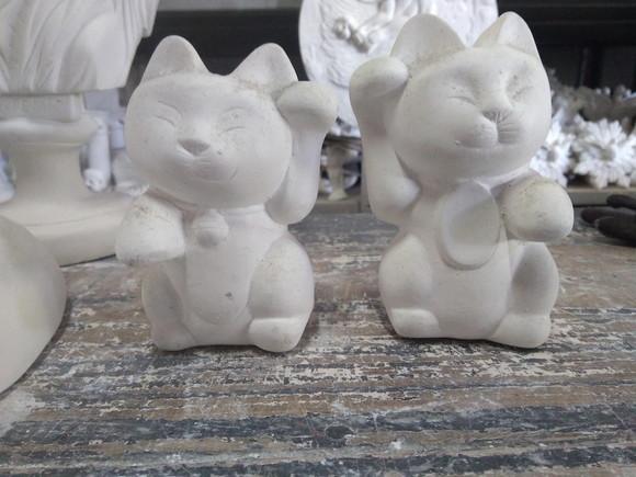 Escultura Par de Gatos Chineses Imagem Gato Chines o Par