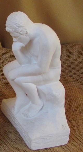 Escultura Pensador 100% em Gesso Cru para Pintar