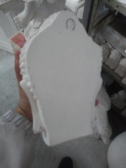 Escultura Placa Busto de Buda Imagem em Gesso para Pintar