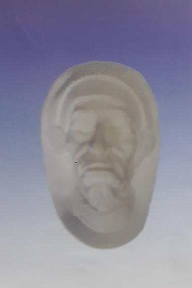 Escultura Placa Busto de Índio Imagem em Gesso para Pintar