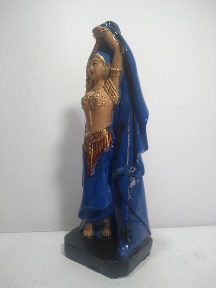 Escultura Pomba Gira da Noite Imagem 100% em Gesso Natural