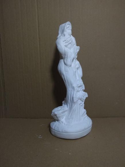 Escultura Pomba Gira Rosa Caveira em Gesso Cru para Pintar
