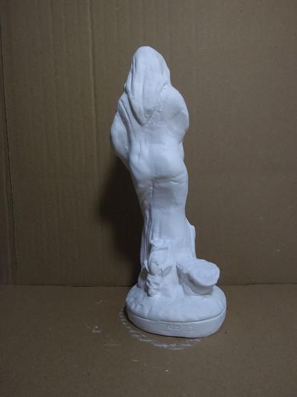 Escultura Pomba Gira Rosa Caveira em Gesso Cru para Pintar