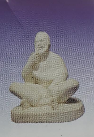 Escultura Rei Congo Imagem em Gesso Cru para Pintar