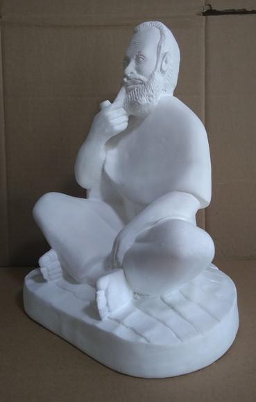 Escultura Rei Congo Imagem em Gesso Cru para Pintar